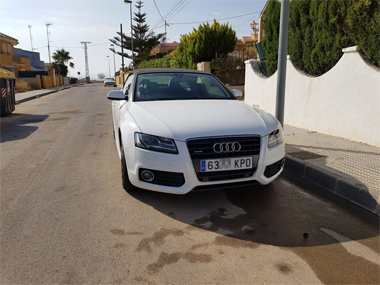 Audi A5 Cabrio has new plates fitted at customer's home Audi A5 Cabrio